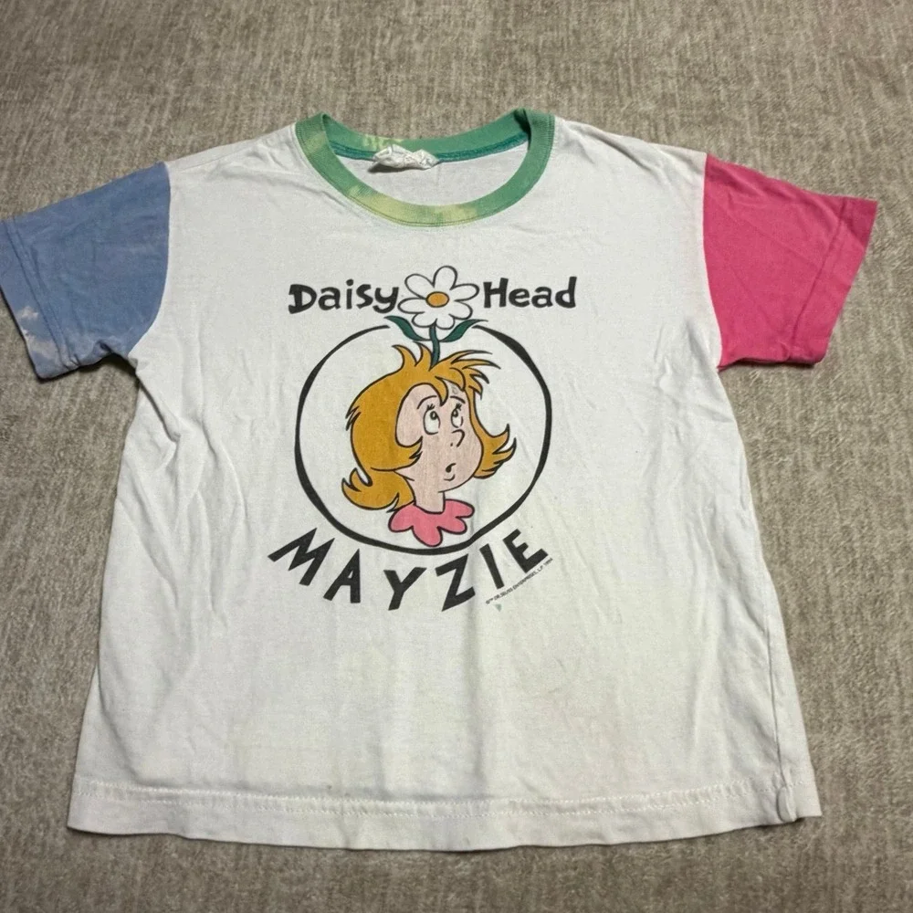 Vintage Dr Seuss Daisy Head Mayzie T-Shirt Kids Large 1994 Colorblock Tee‎